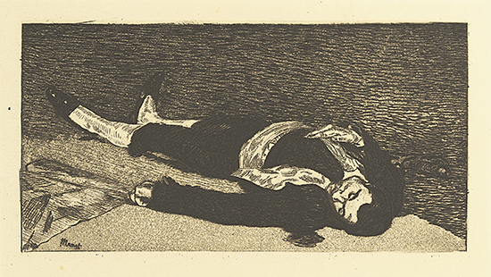 Appraisal: EDOUARD MANET Le Torero Mort Etching and aquatint printed in