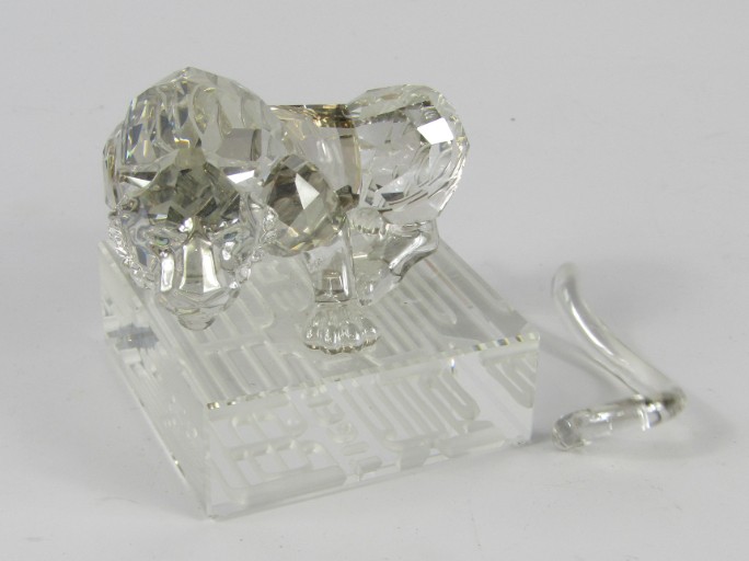 Appraisal: A Swarovski crystal model of a Chinese zodiac tiger modelled