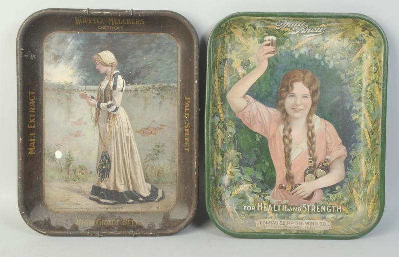 Appraisal: Includes a tray advertising Seipp Brewing and a tray advertising