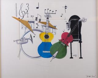 Appraisal: Derek T Collins All that Jazz Mixed Media Serigraph with