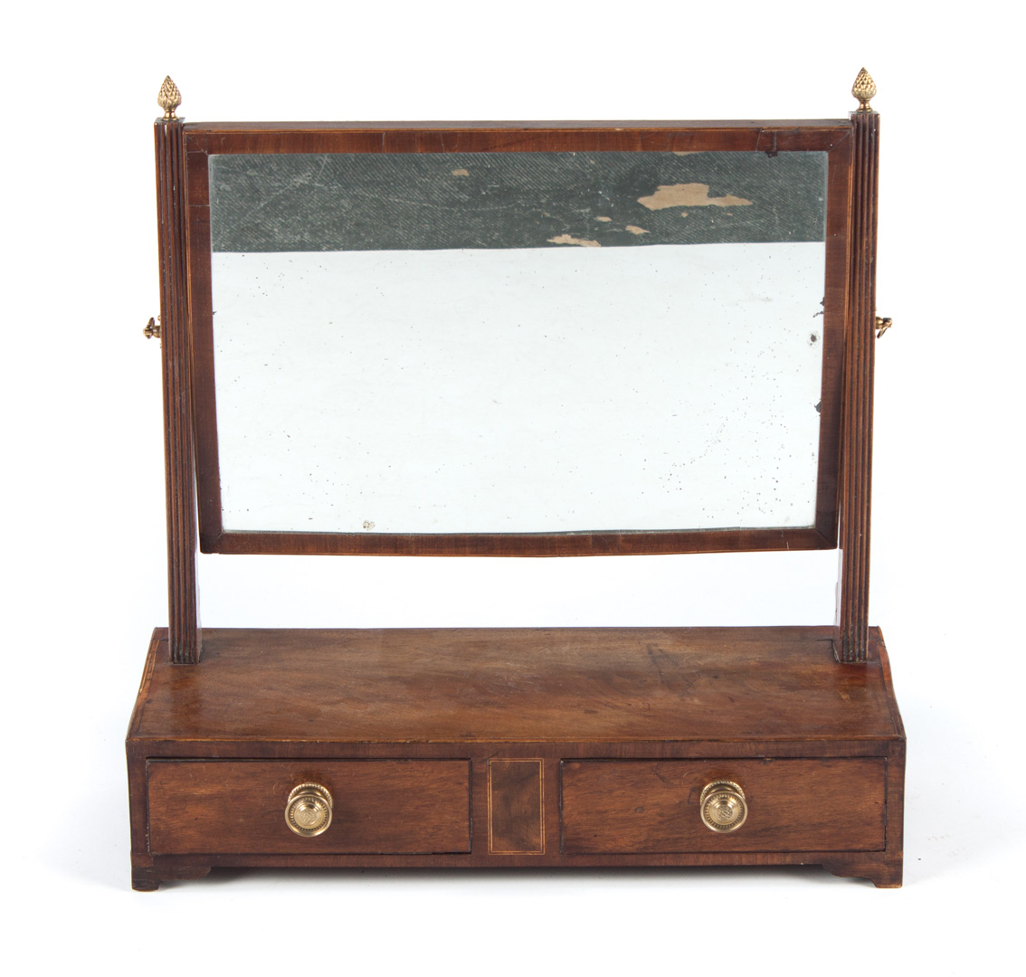 Appraisal: George IV shaving stand first quarter- th century rectangular mirrored