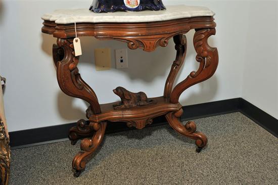 Appraisal: VICTORIAN MARBLE TOP TABLE Attributed to H N Wenning Cincinnati