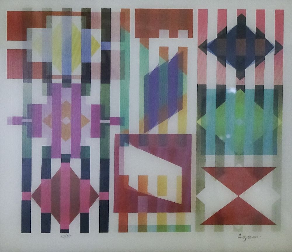 Appraisal: Yaacov Agam - LE Optic Art Agamograph SIGNED Yaacov Gibstein