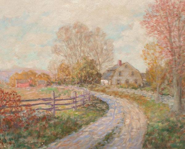 Appraisal: CLIME Winfield Scott American - Country Landscape with farmhouse Connecticut