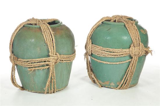 Appraisal: PAIR OF JARS Asian nd half- th century ceramic Large