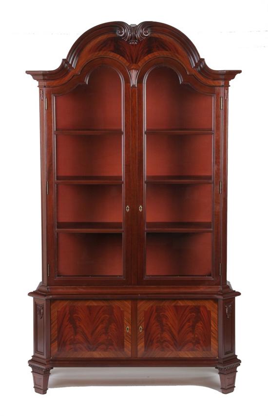 Appraisal: SPANISH BAROQUE STYLE MAHOGANY BIBLIOTHEQUE th century handmade in Galicia