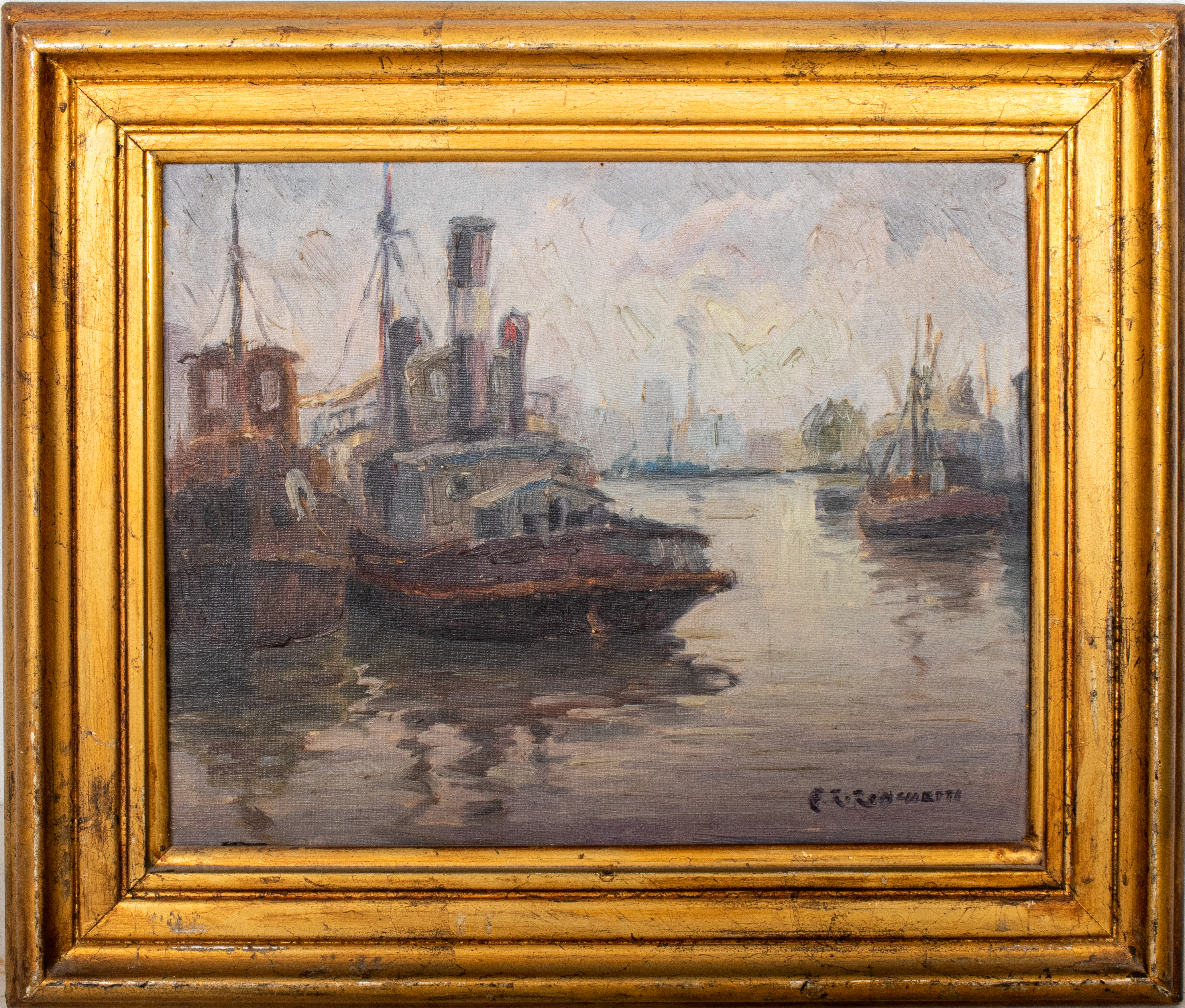 Appraisal: ARMANDO RONCHETTI NAUTICAL OIL ON CANVAS Armando Ronchetti Argentinian -