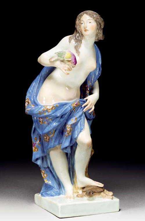 Appraisal: ALLEGORICAL FIGURE OF AMERICA Meissen circa Model probably by J