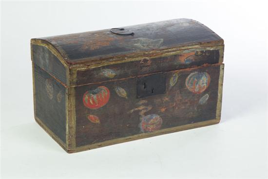 Appraisal: DOCUMENT BOX American nd half- th century pine Dome top