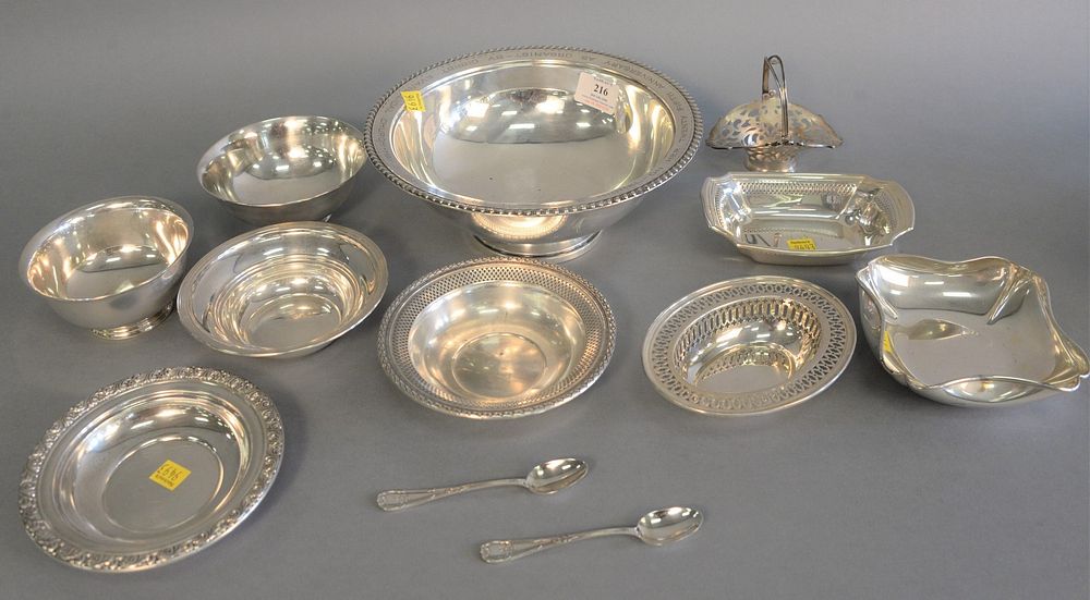 Appraisal: Sterling silver lot to include dishes and bowls t oz