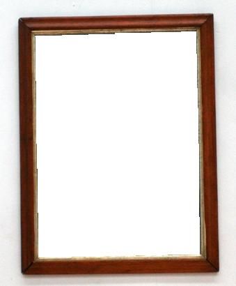 Appraisal: A rectangular mirror within birds eye maple frame x cms