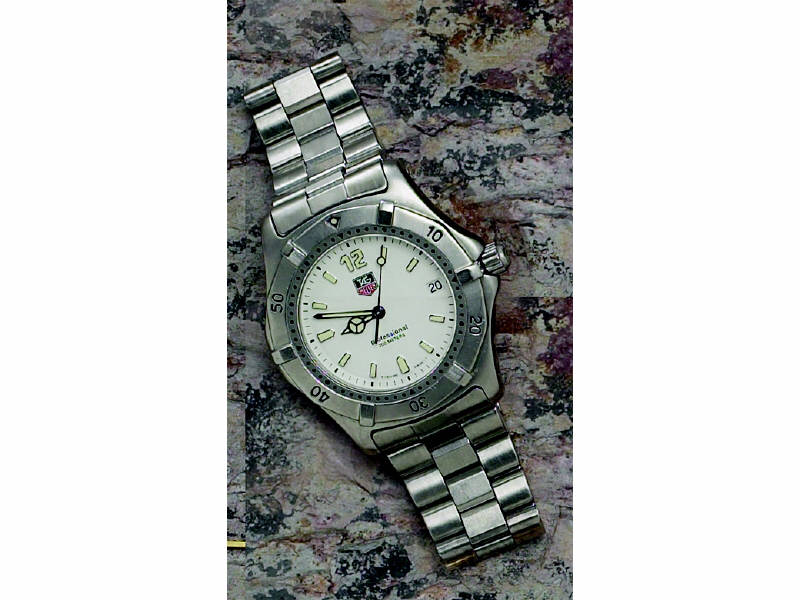 Appraisal: TAG HEUER WATCH Swiss made men's stainless wrist watch with