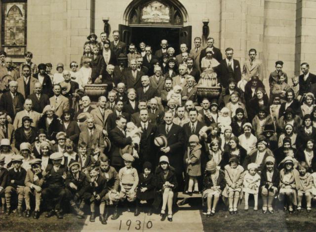 Appraisal: Four group photo prints including cars in city location unknown