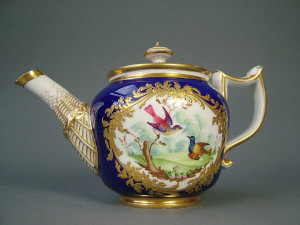 Appraisal: Mid th century Derby Sevres style tea pot and cover