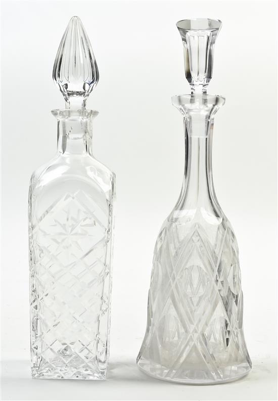 Appraisal: Sale Lot Two Cut Glass Decanters the first of tapering