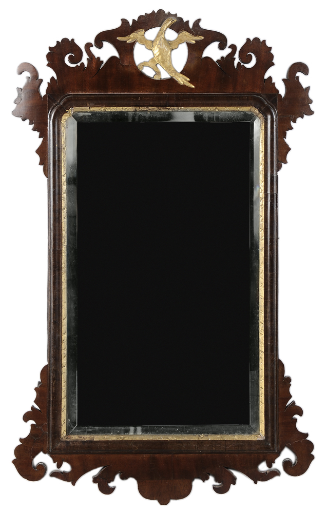 Appraisal: Chippendale Mahogany and Parcel Gilt Mirror American or British late