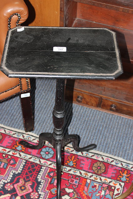 Appraisal: AN EBONISED TRIPOD OCCASIONAL TABLE cm wide a 's oak