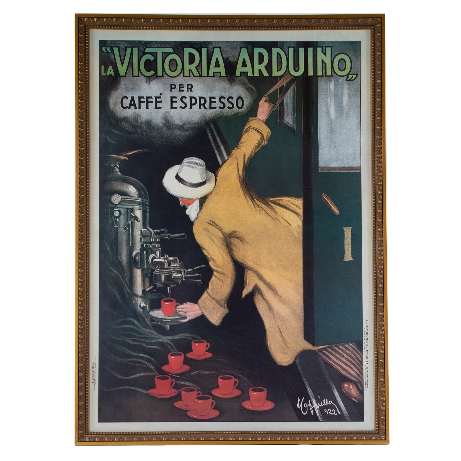 Appraisal: LA VICTORIUA ARDUINO PER CAFFE ESPRESSO OFFSET LITHOGRAPH Reproduction Italian