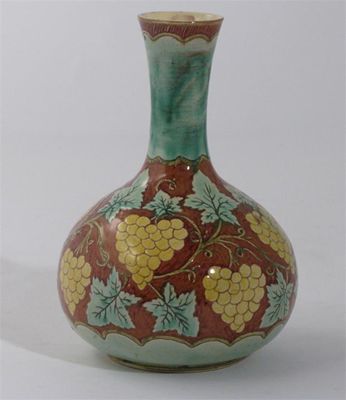 Appraisal: A Della Robbia pottery vase ovoid with flaring cylindrical neck