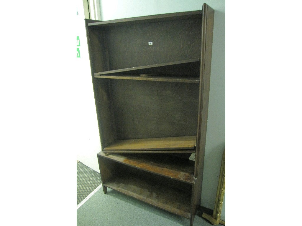 Appraisal: Oak open bookcase