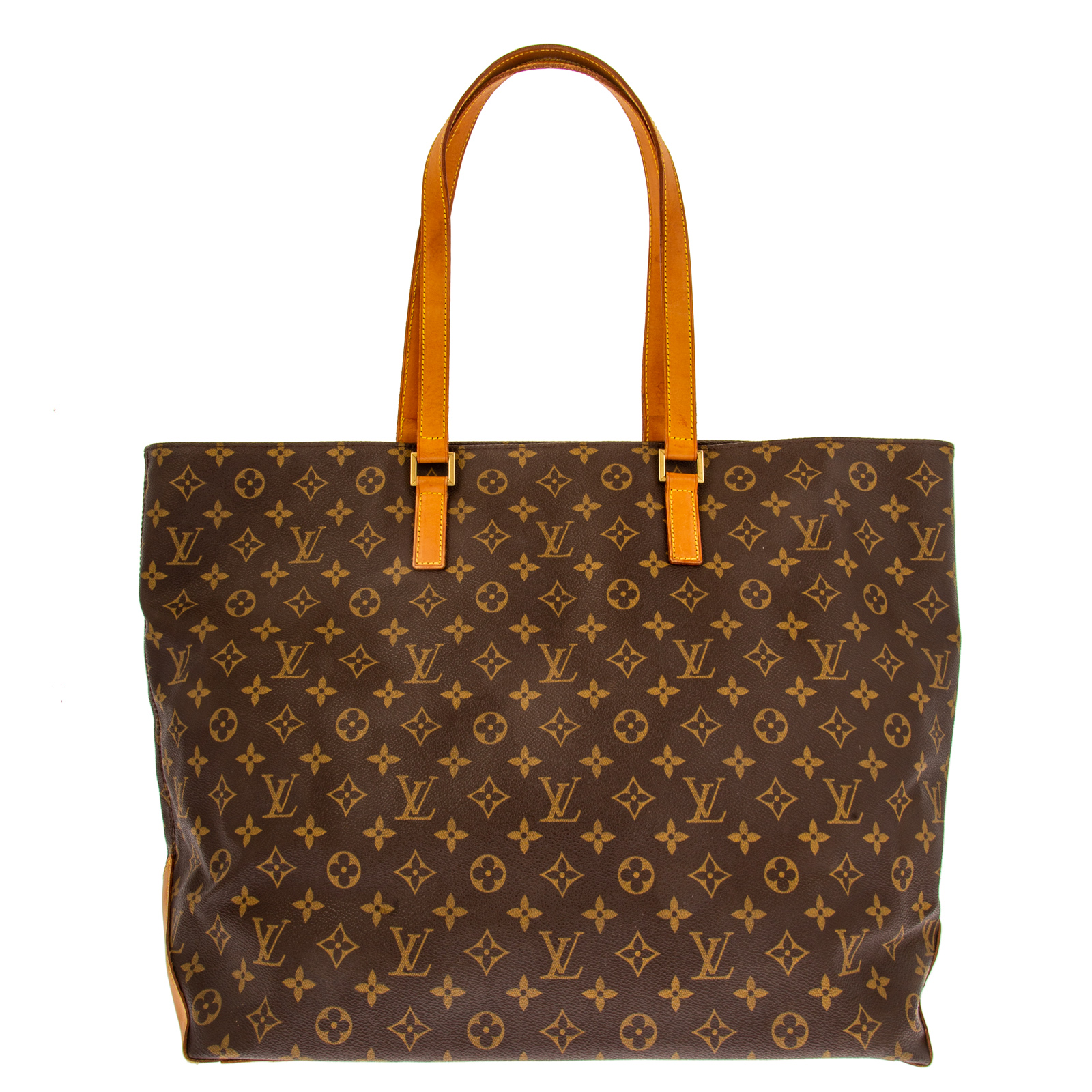 Appraisal: A LOUIS VUITTON MONOGRAM CABAS ALTO A brown and tan