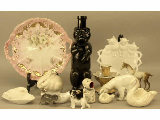 Appraisal: Collection of porcelain china and glass including figurines and miscellaneous