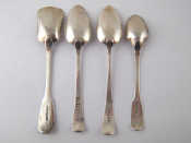 Appraisal: Irish silver A pair of O E pattern teaspoons Samuel