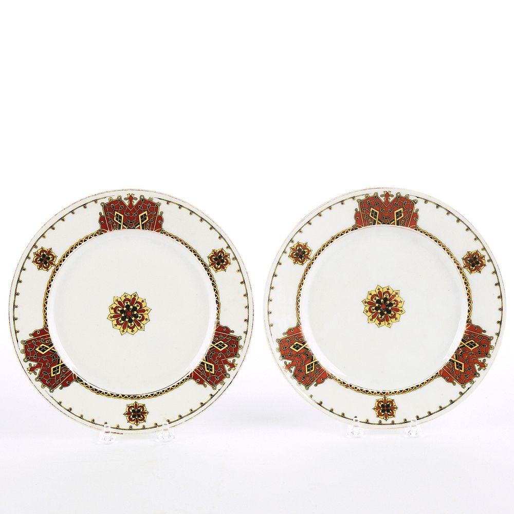 Appraisal: Pair of Kornilov Bros Russian Porcelain Plates Kornilov Kornilow Brothers