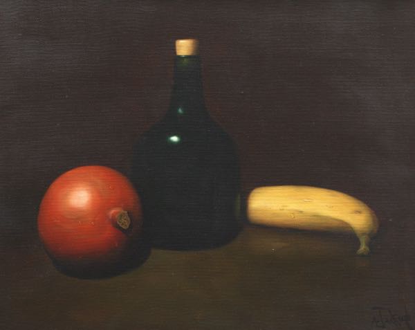 Appraisal: ALFRED JACKSON AMERICAN - x Still life with banana and