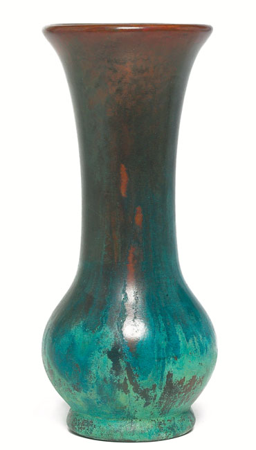 Appraisal: Clewell vase copper-clad pottery bulbous form with a flaring rim