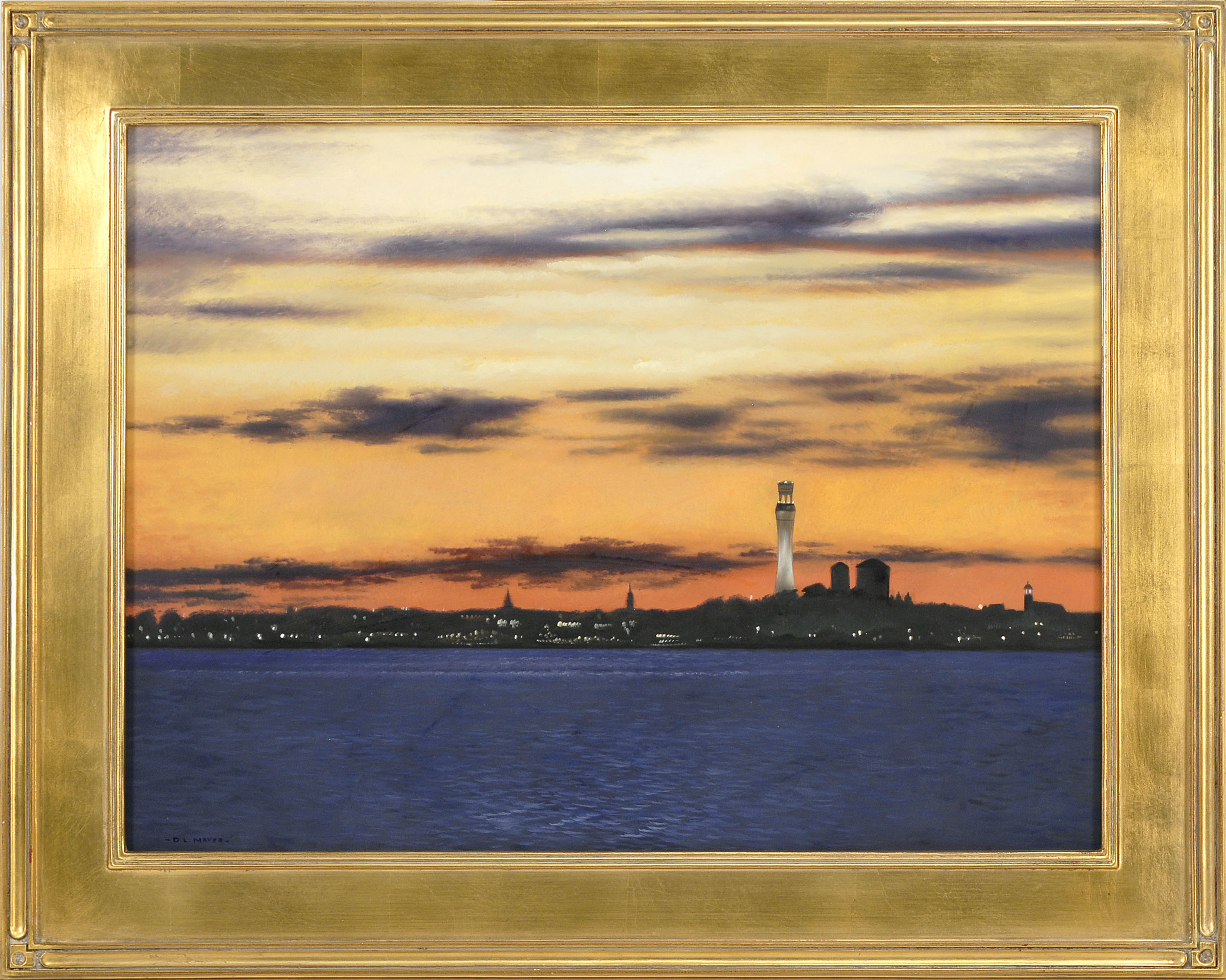 Appraisal: D L MAYERAmerican ContemporaryProvincetown at sunset Signed lower left D