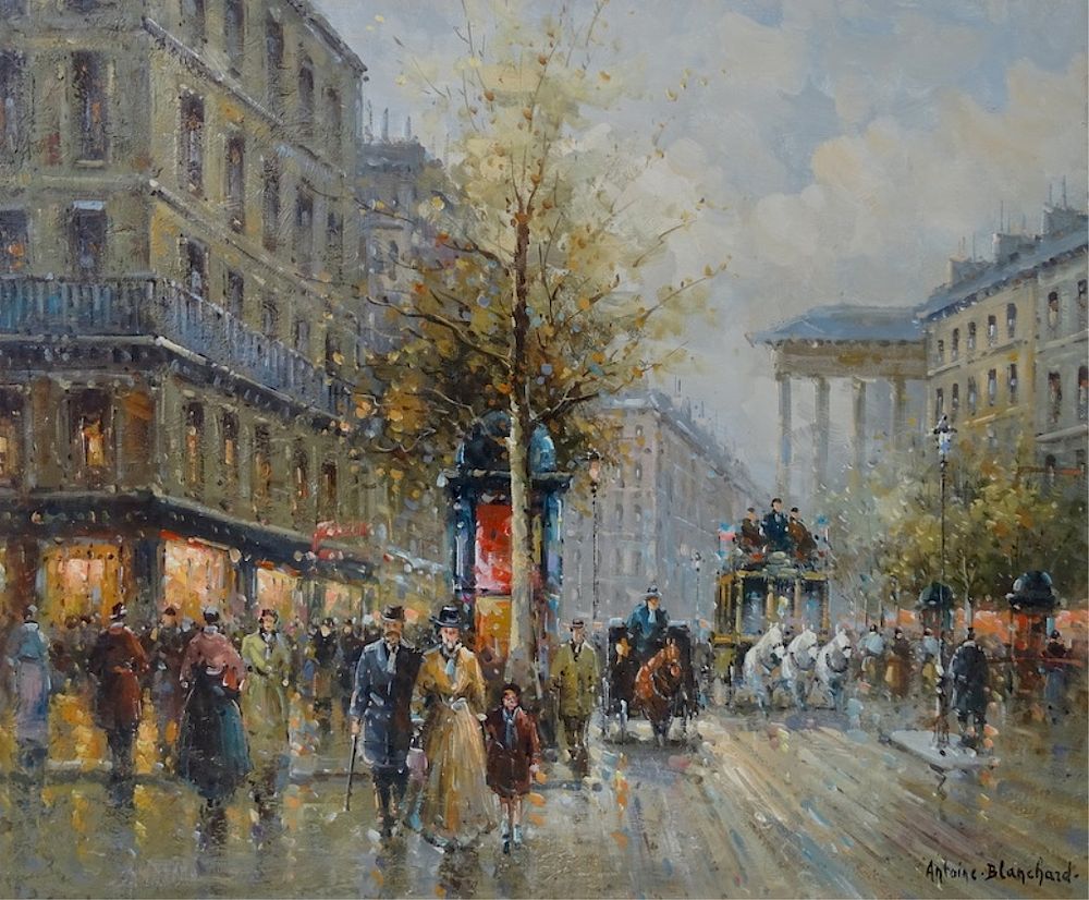 Appraisal: Attributed Antoine Blanchard FRENCH Attributed Antoine Blanchard FRENCH oil on