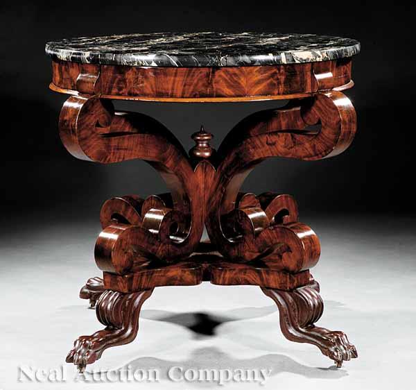 Appraisal: An American Late Classical Mahogany Center Table early th c