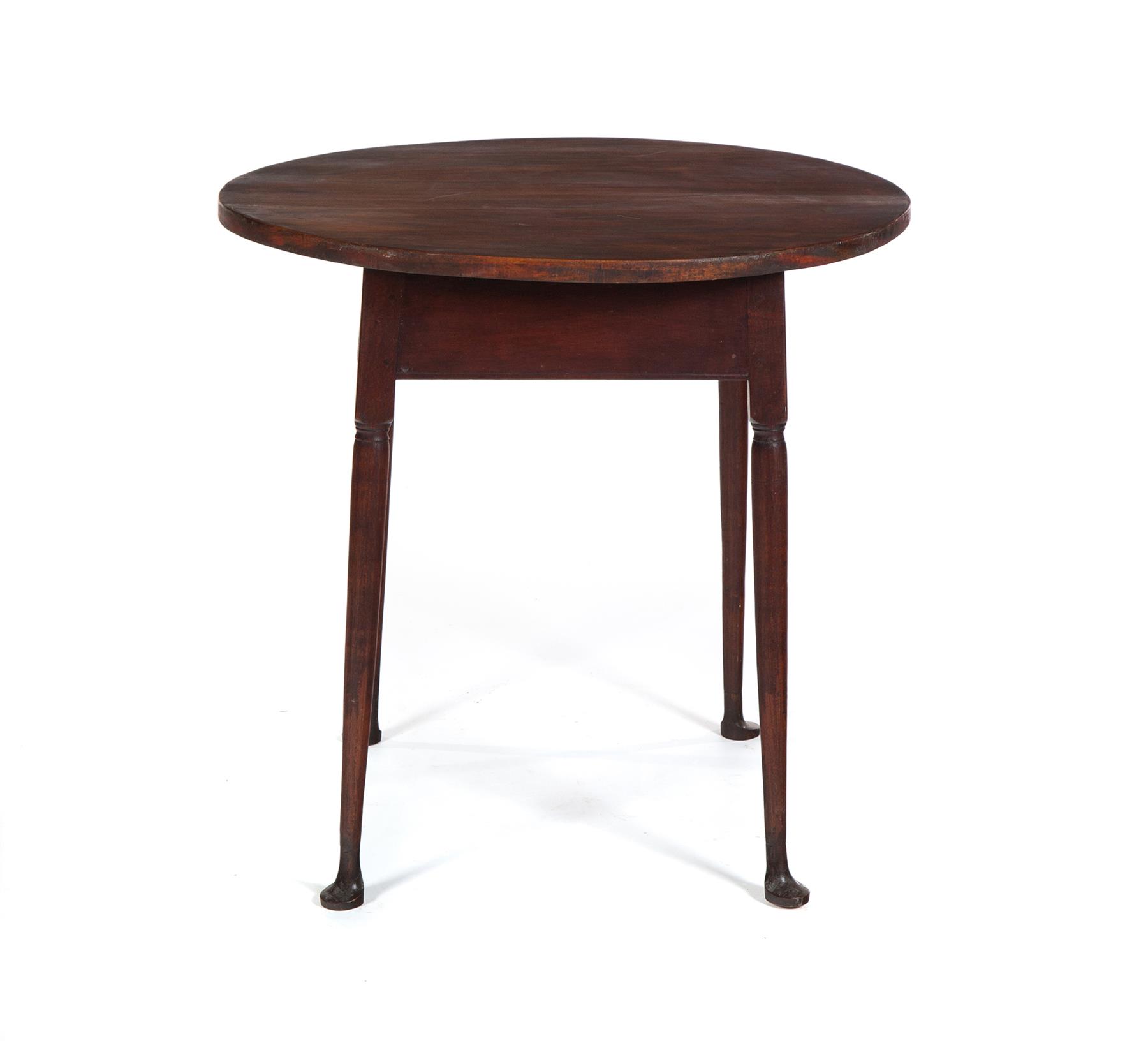 Appraisal: LATE QUEEN ANNE TAVERN TABLE American ca walnut Turned splayed