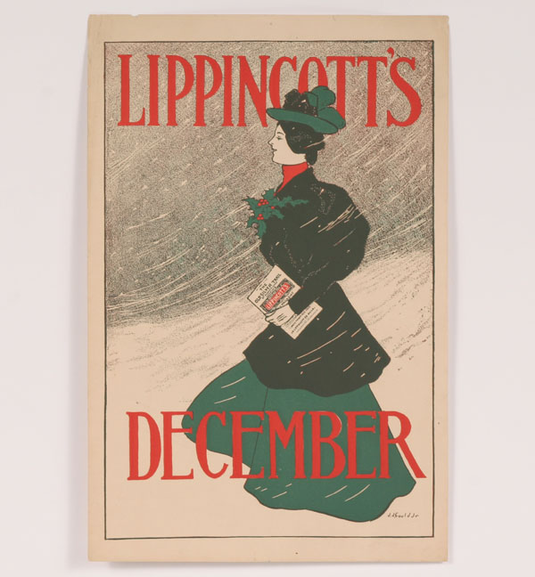 Appraisal: Joseph J Gould Jr American - Lippincott's December lithograph poster