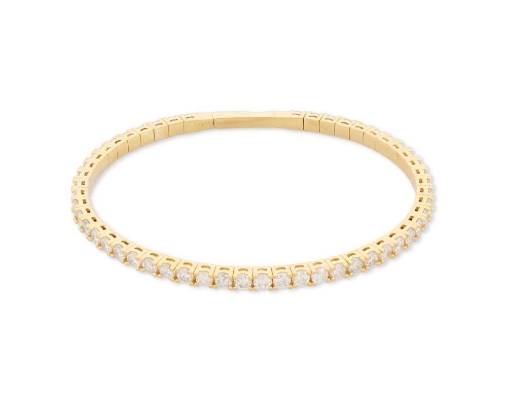 Appraisal: A DIAMOND BANGLE BRACELETA diamond bangle bracelet k yellow gold