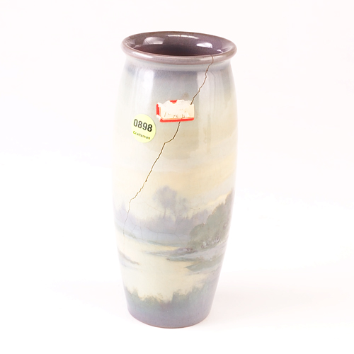 Appraisal: ROOKWOOD Rare Iris glaze Scenic vase painted by Ed Diers