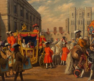 Appraisal: John Leigh-Pemberton - William of Orange Enters London signed and