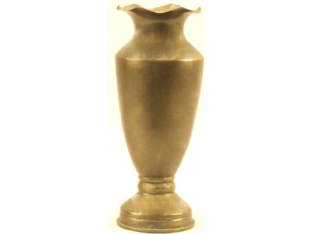 Appraisal: Well accomplished trench art vase made entirely out of a