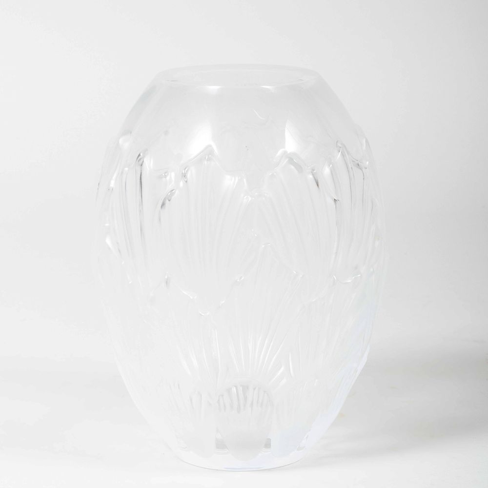 Appraisal: Lalique Glass Vase Signed in etch x in diam Condition