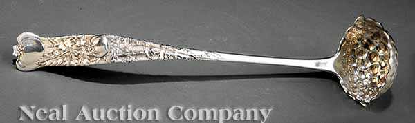 Appraisal: A Tiffany Co Sterling Silver Punch Ladle Tomato Vine pattern