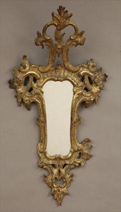 Appraisal: Venetian Rococo Giltwood Mirror x in