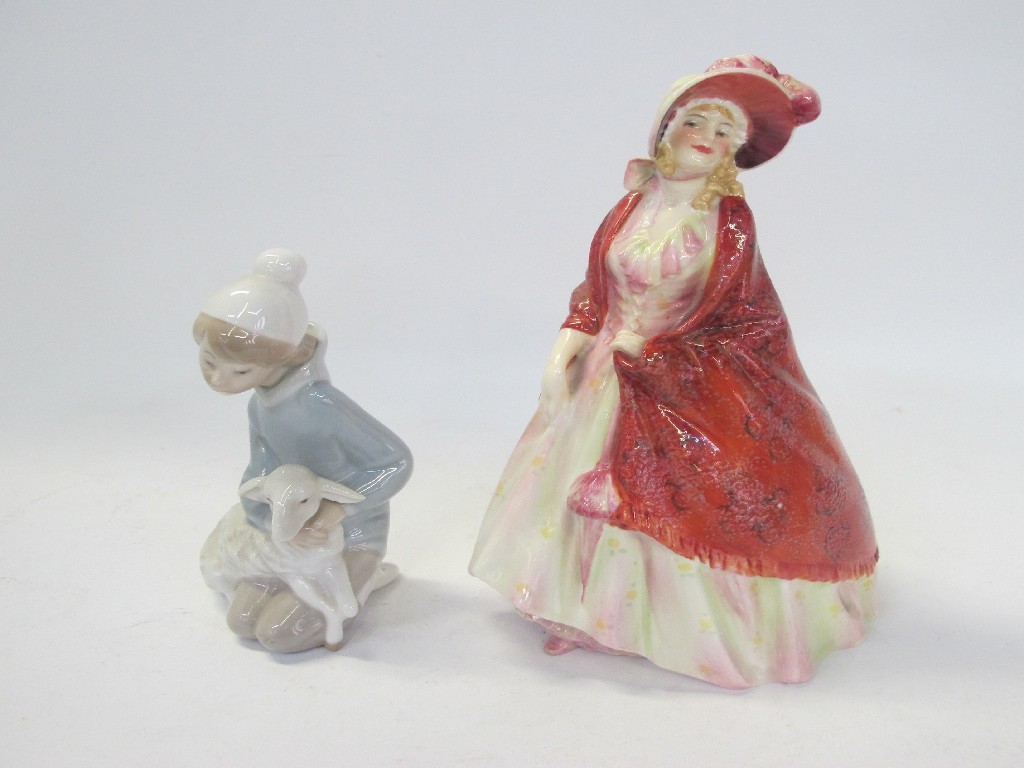 Appraisal: Royal Doulton figure The Paisley Shawl HN and a Lladro