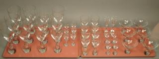 Appraisal: pcs HOLMEGAARD Crystal Stemware Bent Severin Corseted glass with teardrop