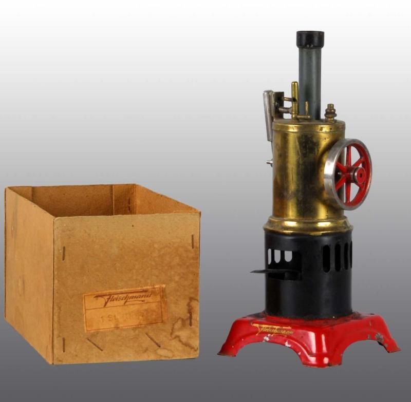 Appraisal: Fleischmann No Vertical Steam Engine Toy Description Includes its original