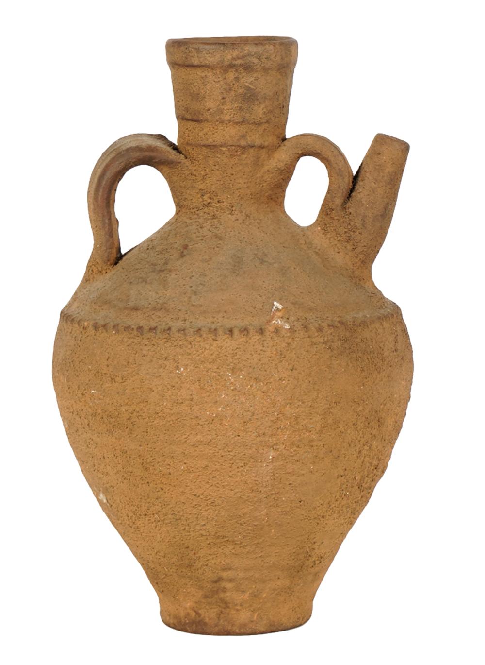 Appraisal: ARCHAIC-STYLE POTTERY JUGunmarked inches high Condition