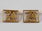 Appraisal: A pair of yellow metal tests carat gold cufflinks with