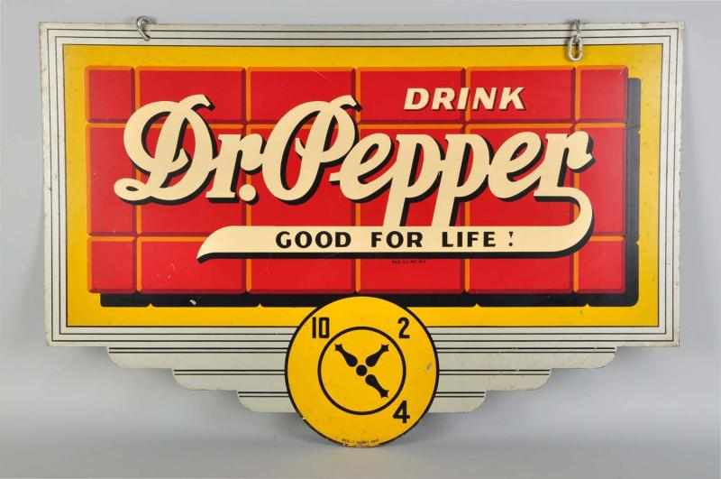 Appraisal: Dr Pepper -Sided Sidewalk Sign Better side has only a