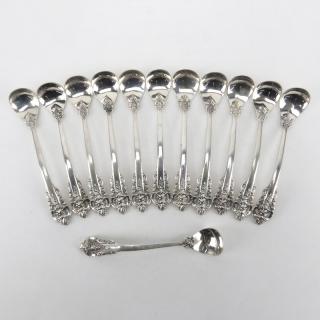 Appraisal: Set of Twelve Wallace Grand Baroque Sterling Silver Mustard Spoons