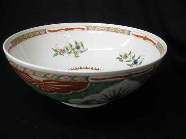 Appraisal: Oriental Porcelain Punchbowl '' diameter circa fine